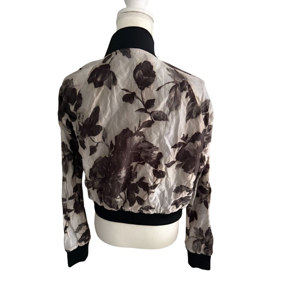 CALVIN RUCKER Floral Bomber Jacket Size Medium - Picture 5 of 6